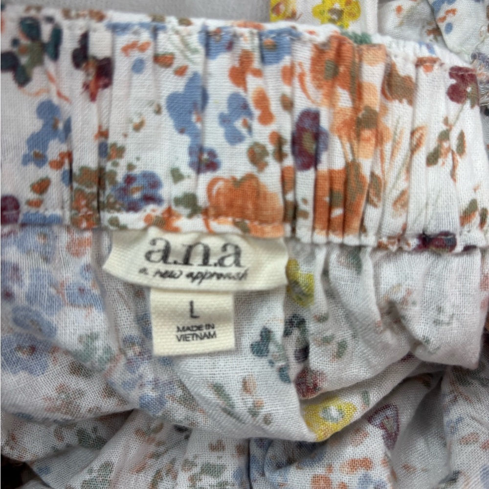 a.n.a M Babydoll Boho Flour Sack Floral Crop Top - Multicolor - Picture 6 of 7